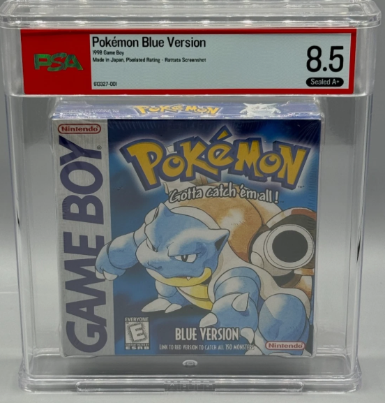 PSA 8.5 A+ Pokemon Blue Version Nintendo Game Boy Rattata Screenshot New Sealed